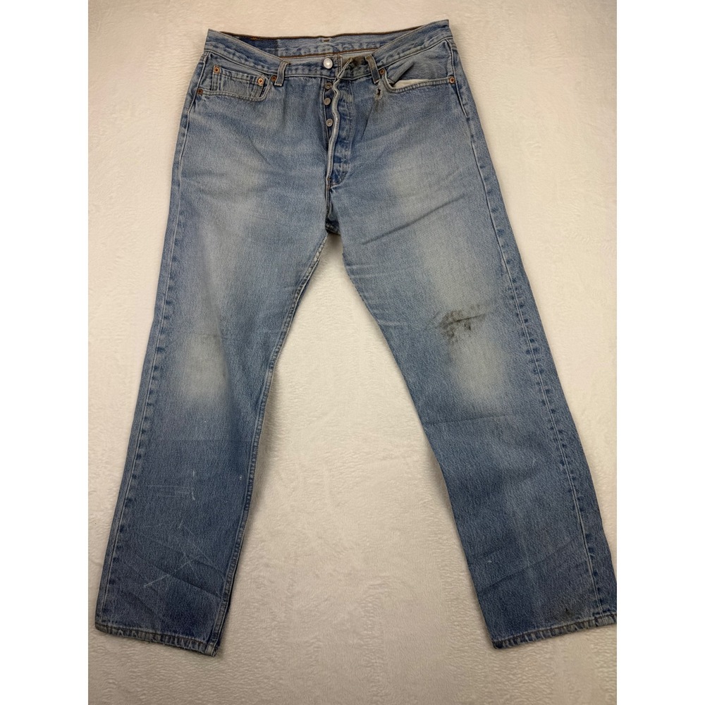 Vintage Levis 501 Mens 38x32 Jeans Distressed Grunge Denim USA Made 1998
Denim
